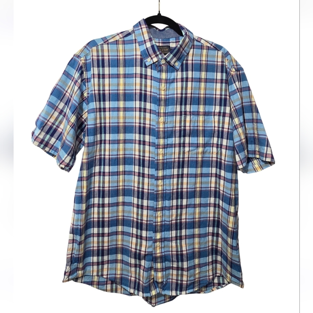 Pendleton Woolen Mills Men's Button Up Plaid Short Sleeve Shirt